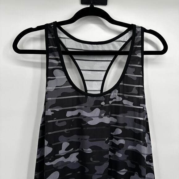 Zyia Active Tank Top Womens 3XL Black Gray Camo Racerback Lightweight Athletic - Picture 2 of 10